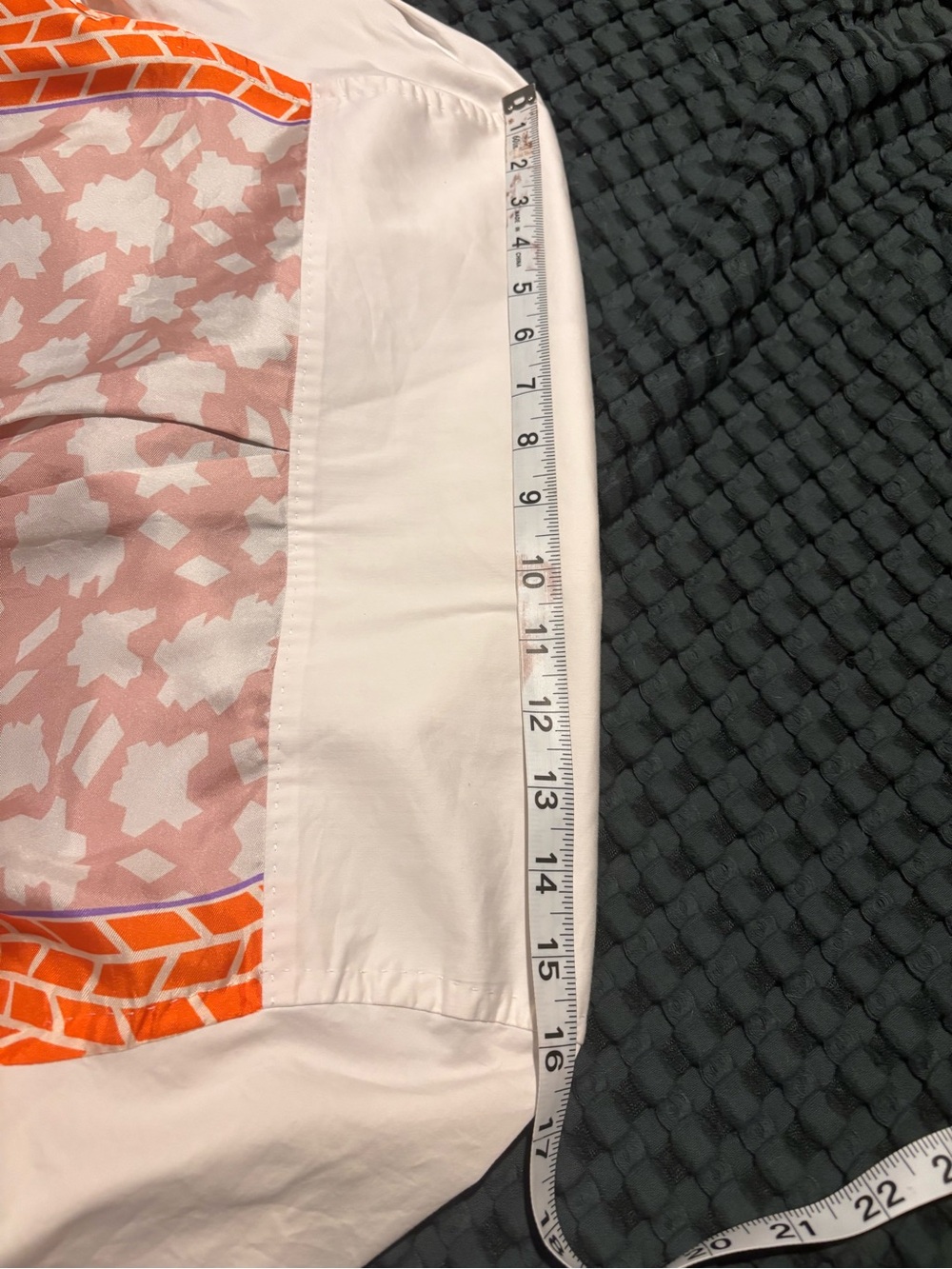 Le Sarte Pettegole Italian Designer White Tunic Orange Geometric Side Panels 42 - Picture 7 of 11